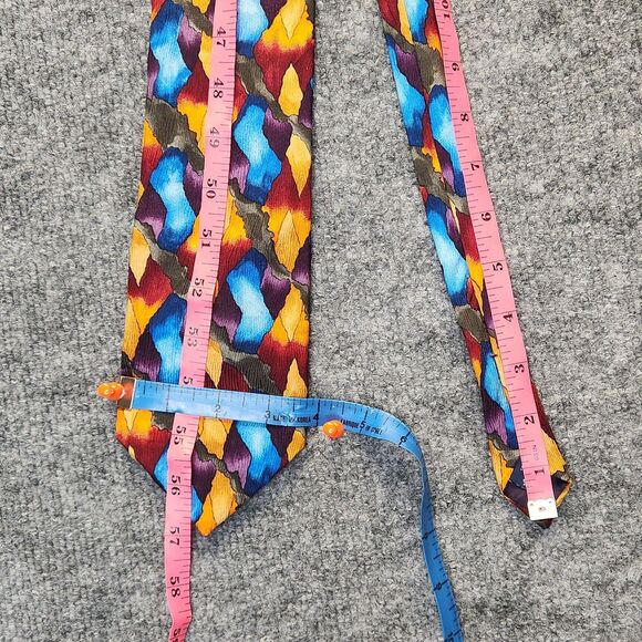 J Garcia Collector's Edition Tie Mens Silk Bright Abstract Art Pattern Necktie - Picture 7 of 8